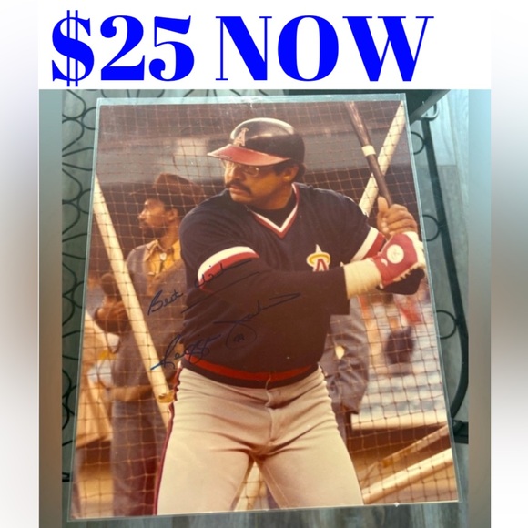 Baseball Autograph Other - Reggie Jackson California Angels Signed Autograph 8x10 Baseball Photo